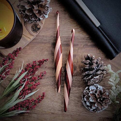 Special Edition Peppermint Streamline Crochet Hook Wood Streamline FurlsCrochet