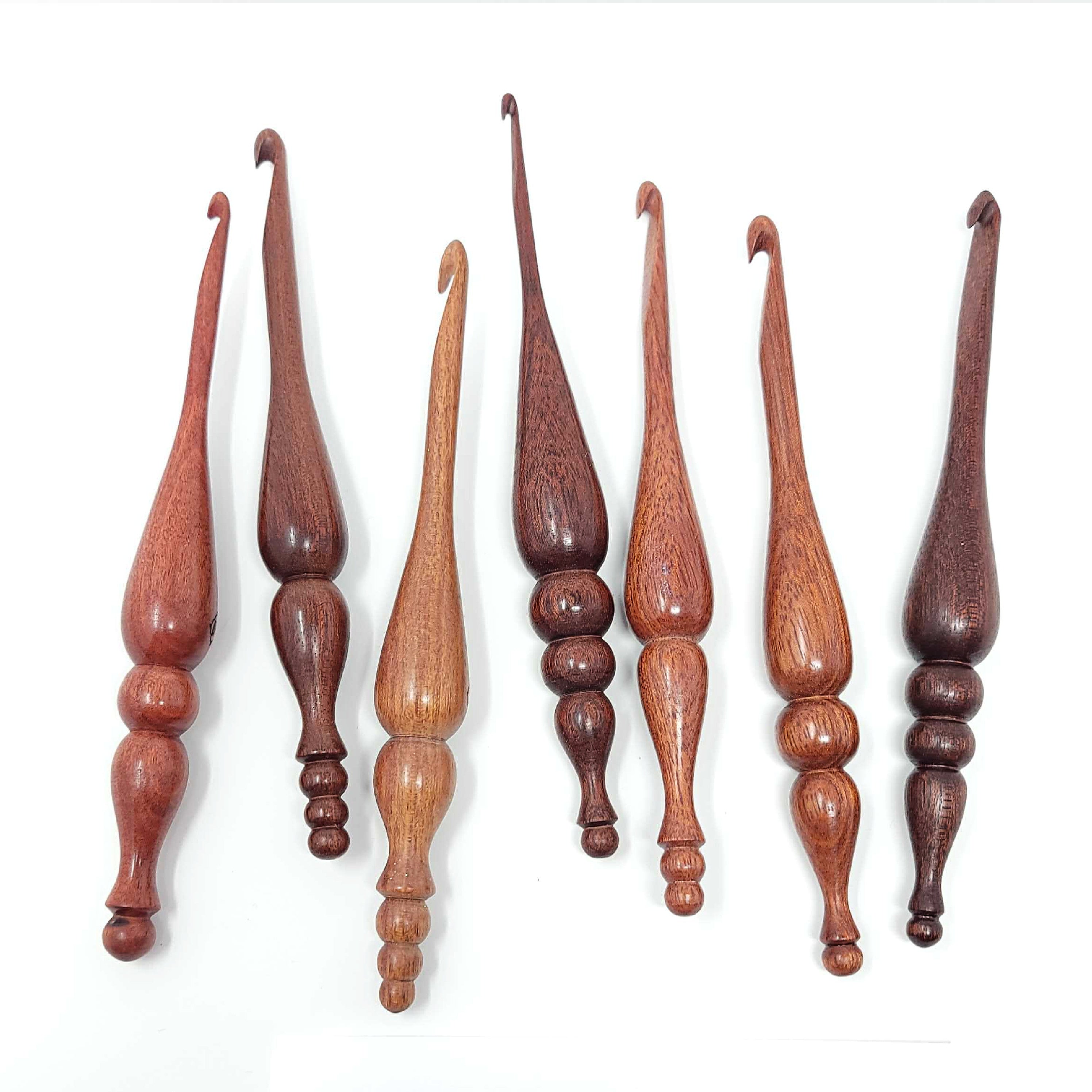 Alpha Series Bloodwood Handmade Wood Crochet Hook Alpha Hook Furls