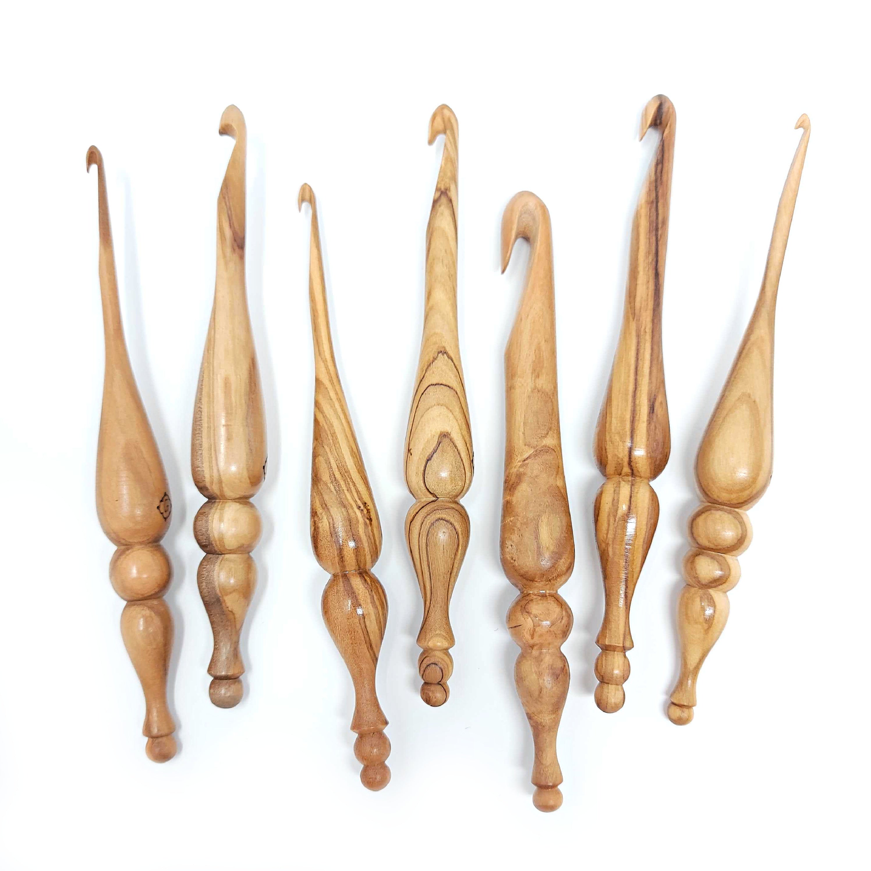 Alpha Series Olivewood Handmade Wood Crochet Hook Alpha Hook Furls