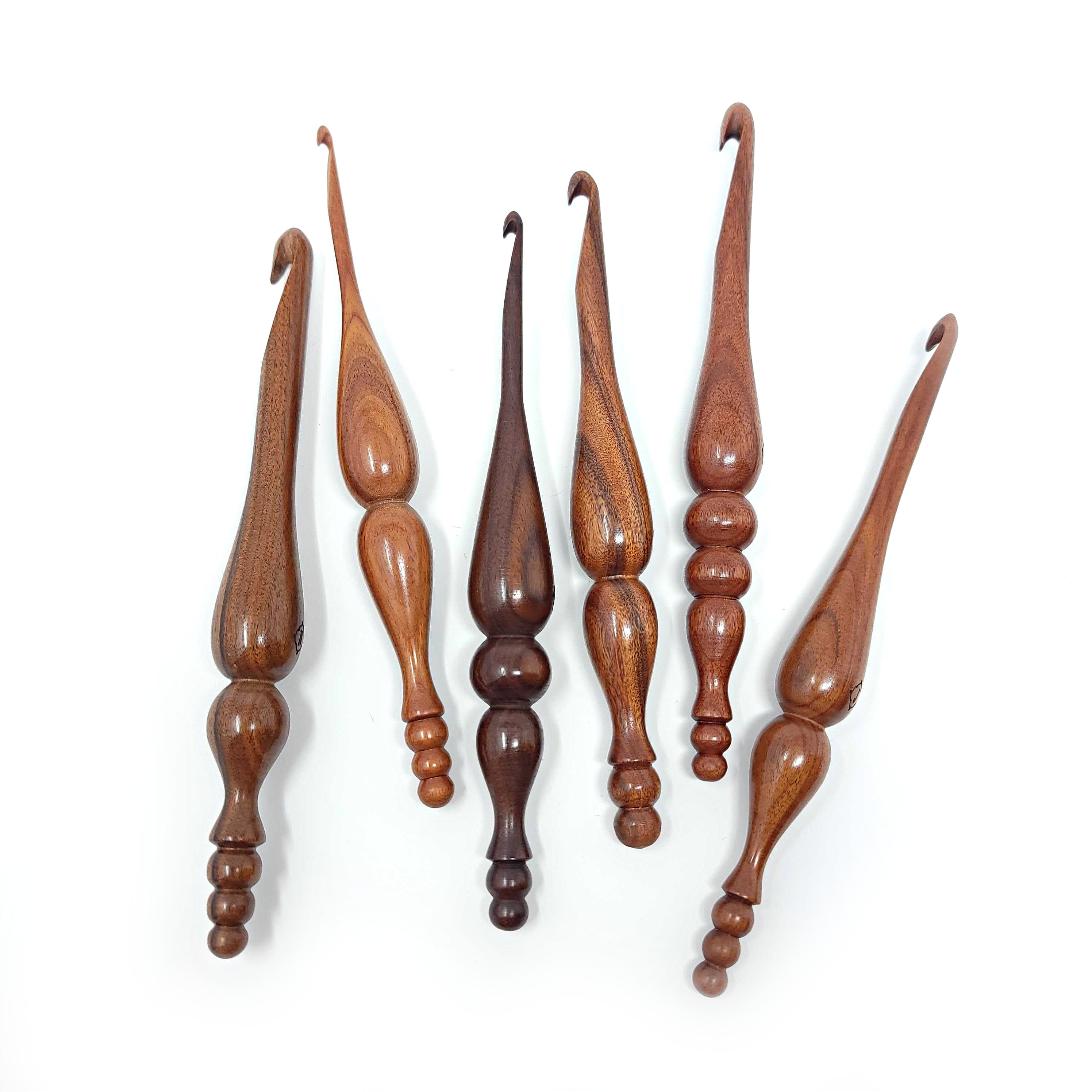 Alpha Series Rosewood Handmade Wood Crochet Hook Alpha Hook Furls