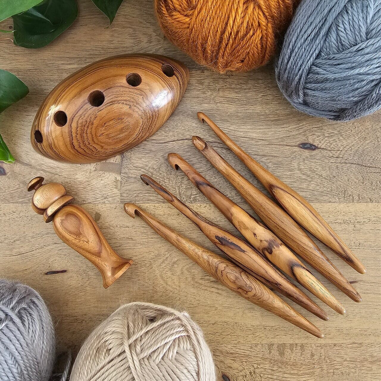 Teak Tapestry Needle Case Needle Case FurlsCrochet