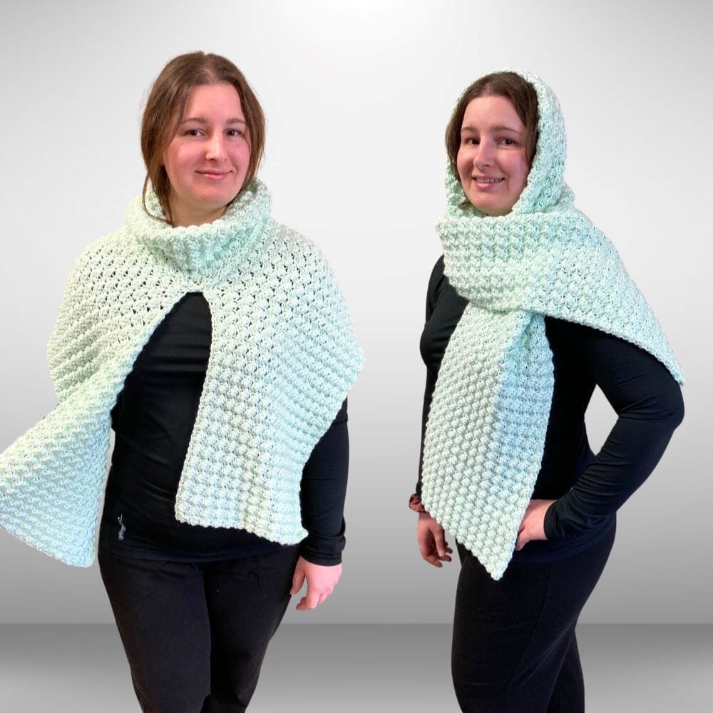 Free Blog Pattern: Veralyn 3-in-1 Crochet Turtleneck Hooded Scarf