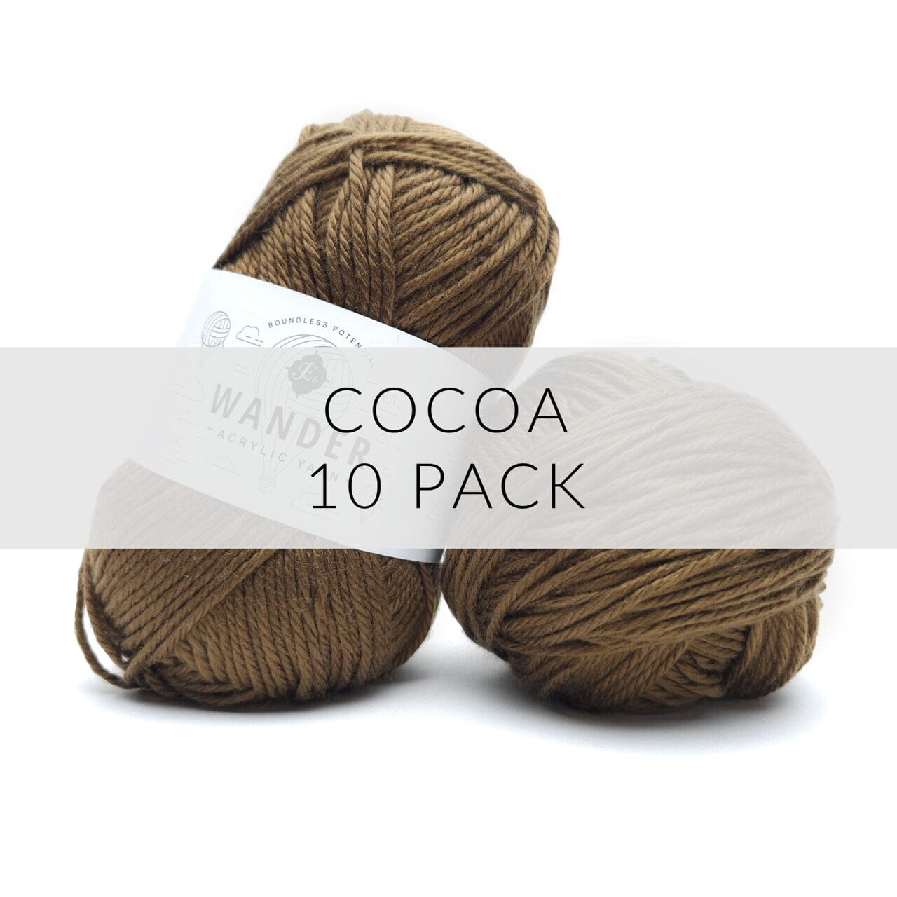10 Pack Wander Acrylic Yarn Yarn FurlsCrochet Cocoa 