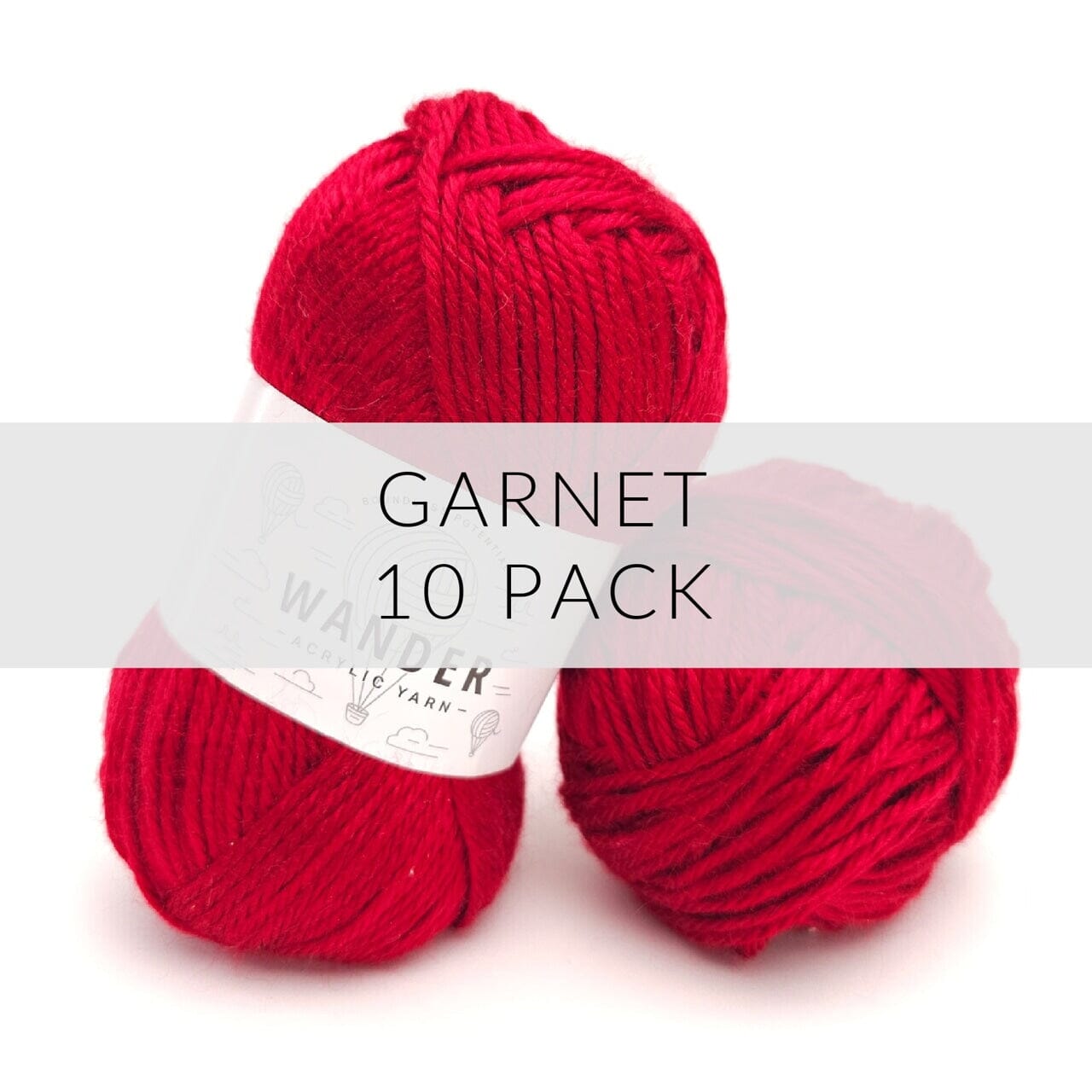 10 Pack Wander Acrylic Yarn Yarn FurlsCrochet Garnet 