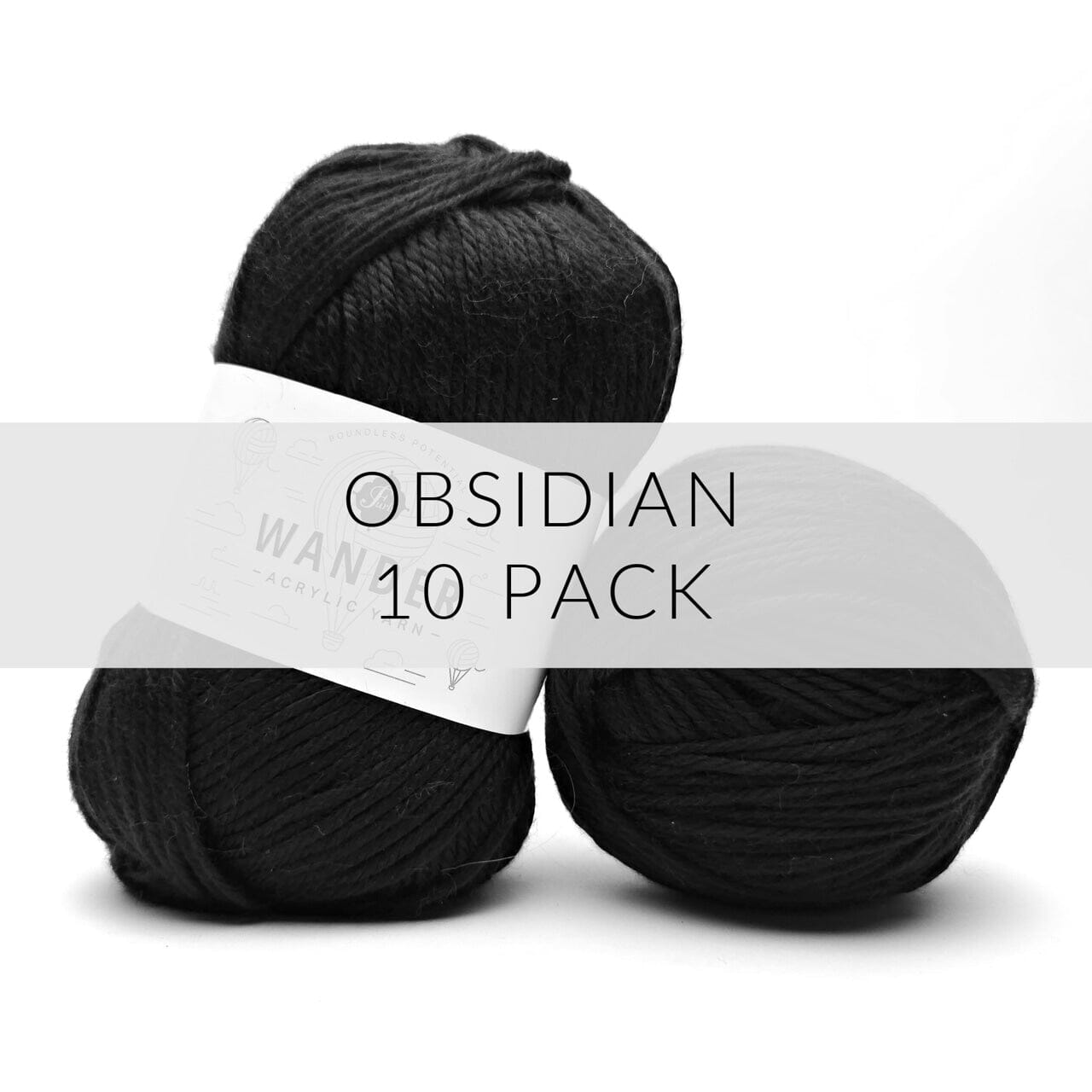 10 Pack Wander Acrylic Yarn Yarn FurlsCrochet Obsidian 