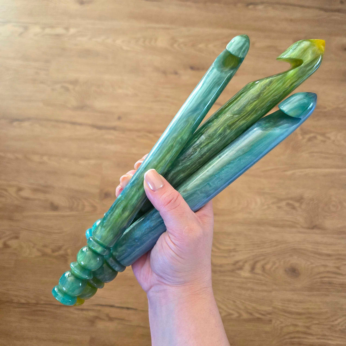 Seagrass Jumbo Resin Crochet Hooks Jumbo Crochet Hook FurlsCrochet 