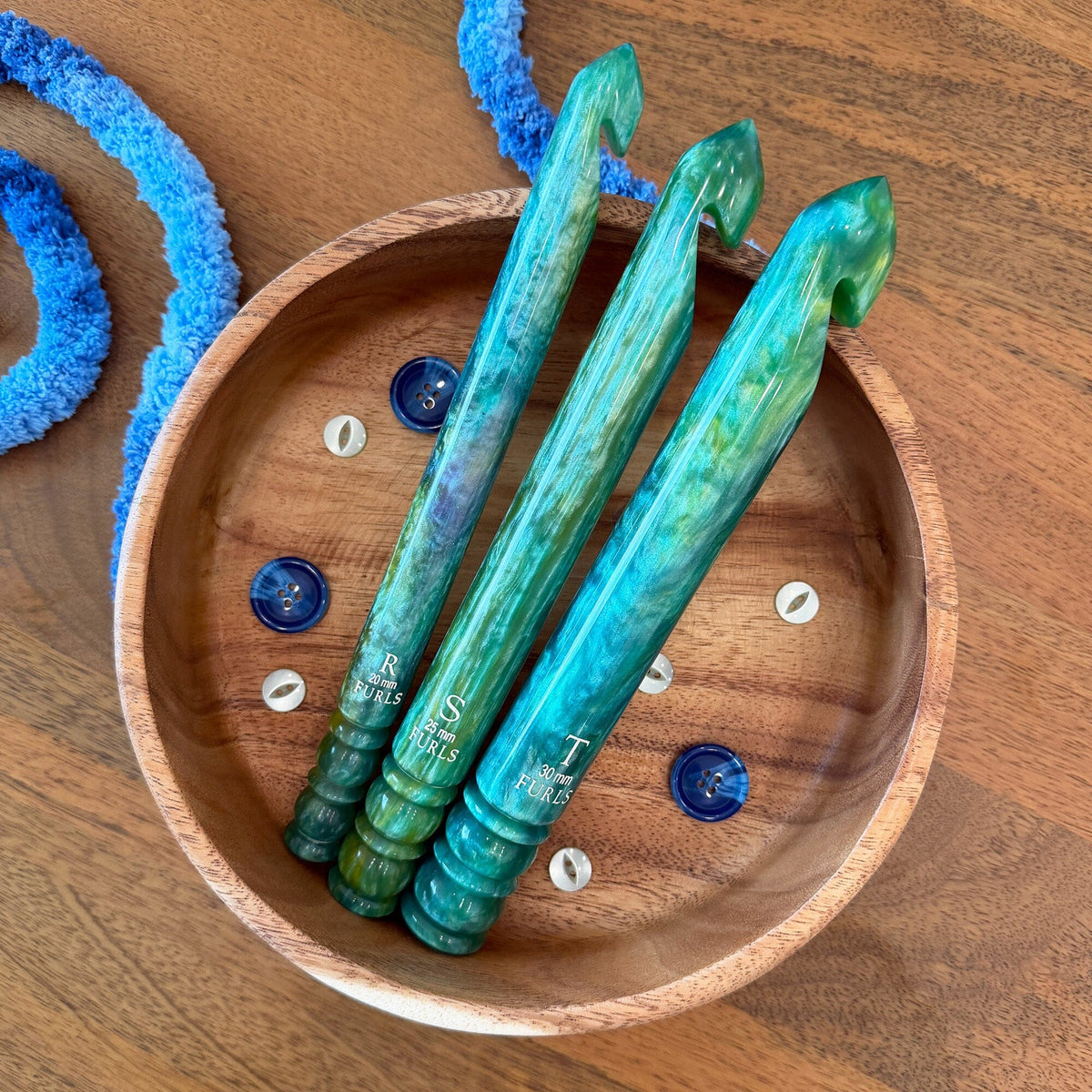 Seagrass Jumbo Resin Crochet Hooks Jumbo Crochet Hook FurlsCrochet 