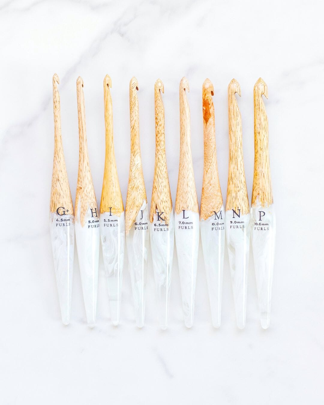 Streamline® Fusion Crochet Hook in Mango + White Streamline Fusion FurlsCrochet 