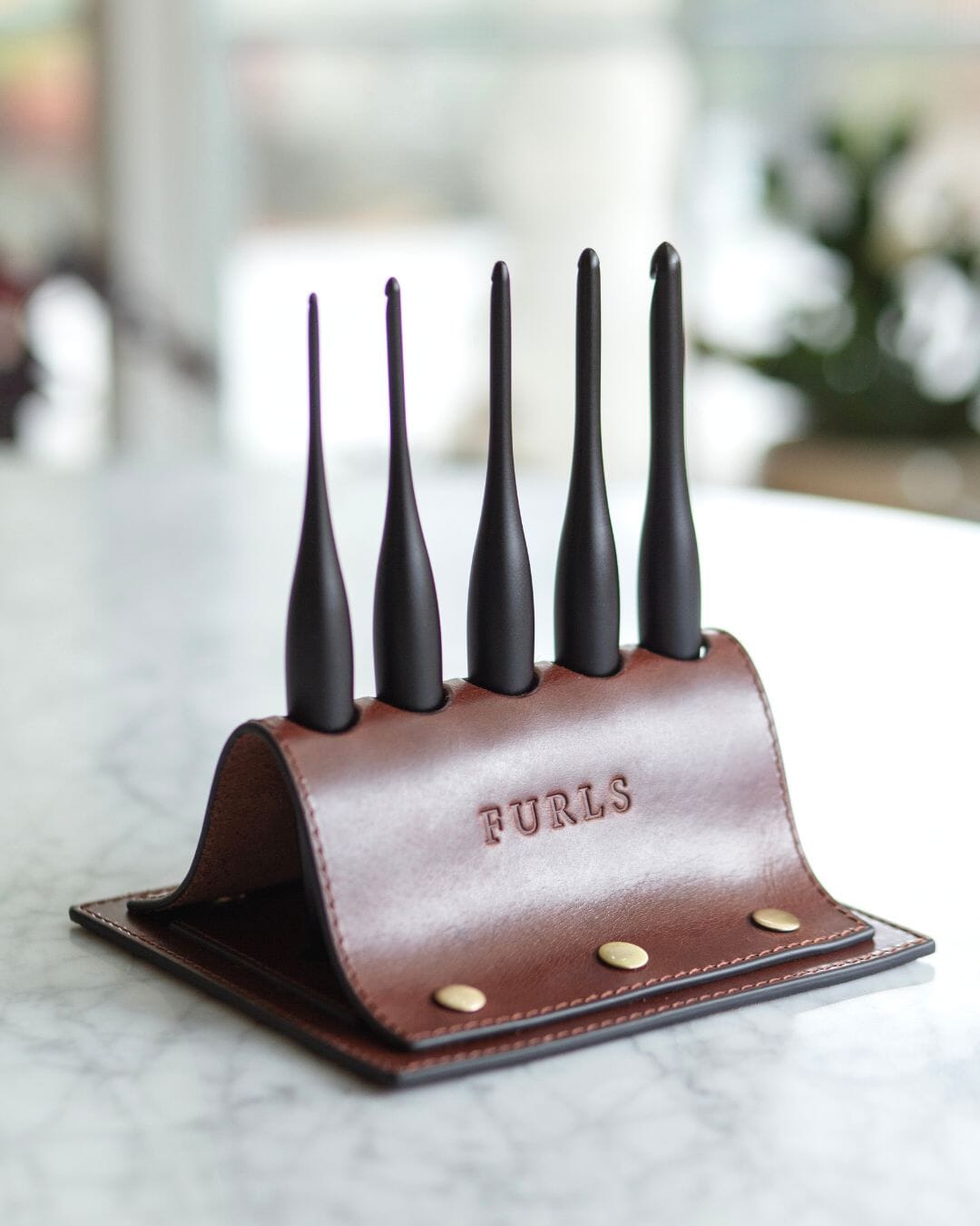 Leather 5-Hook Stand FurlsCrochet 