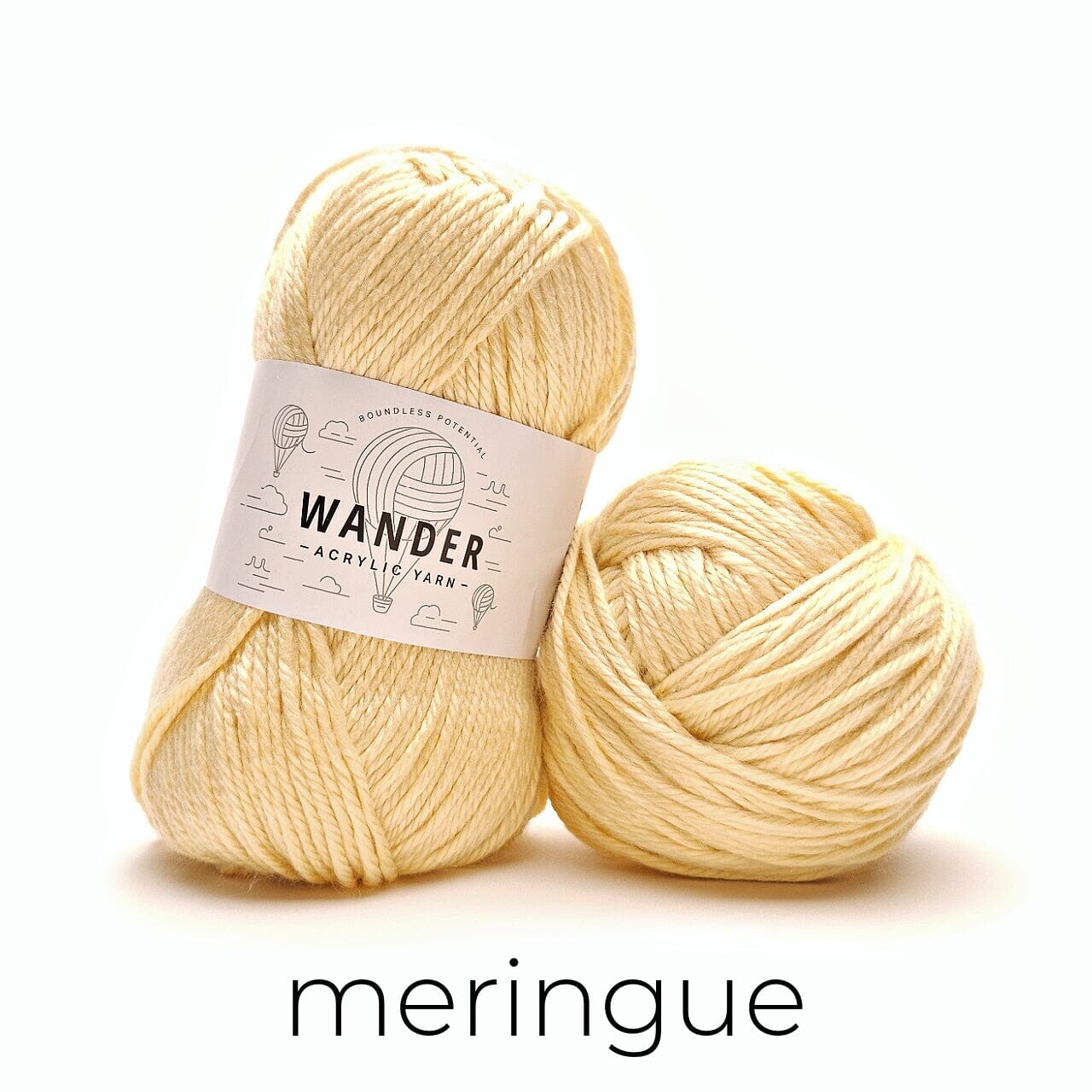 Wander Acrylic Yarn Yarn FurlsCrochet Meringue 