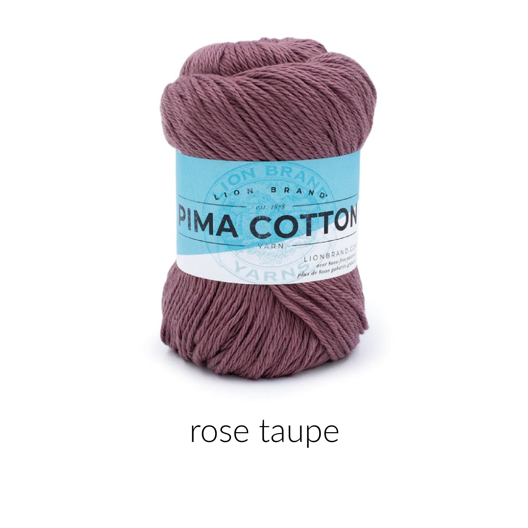 Lion Brand Yarn Pima Cotton Yarn FurlsCrochet Rose Taupe 