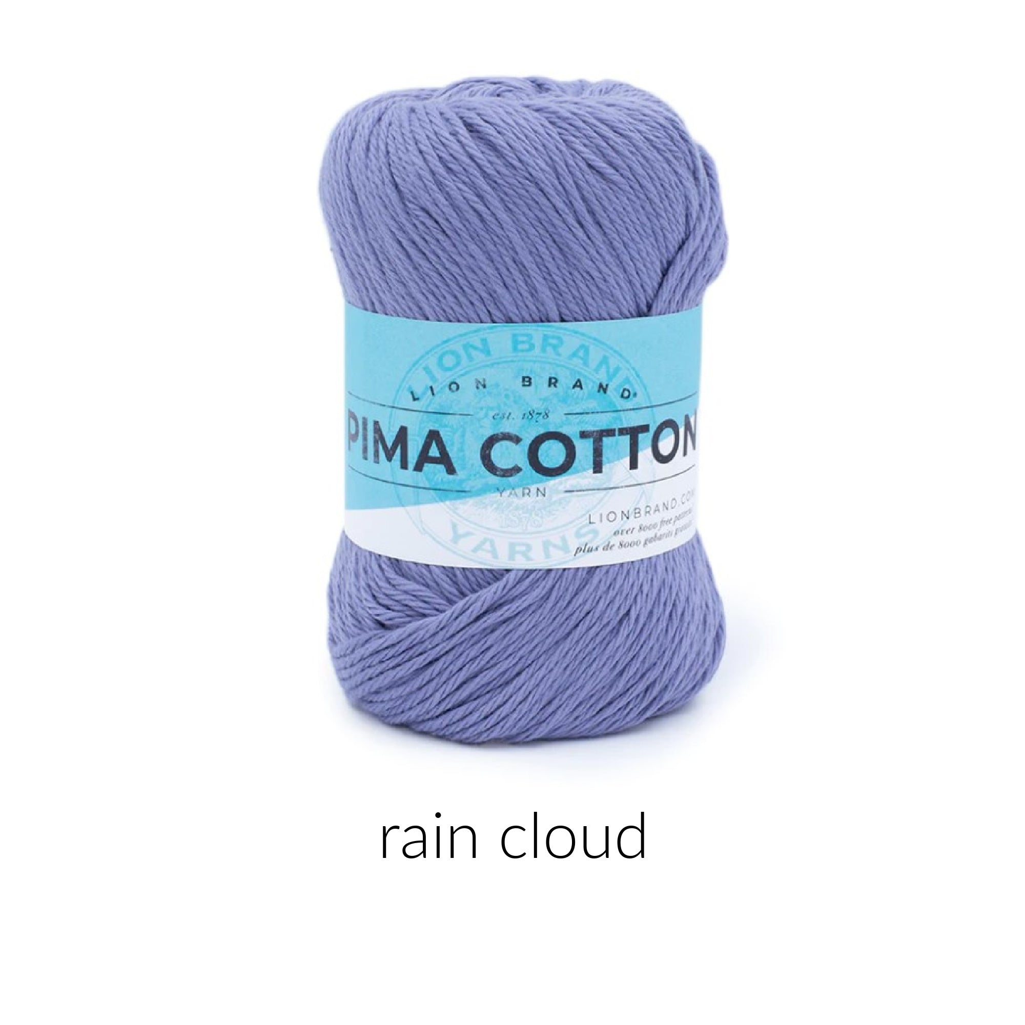 Lion Brand Yarn Pima Cotton Yarn FurlsCrochet Rain Cloud 